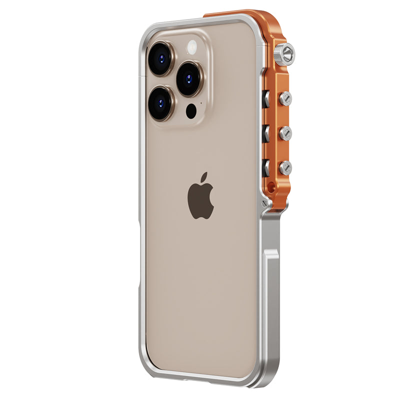Luxury Aluminum Alloy Armor Frame iPhone Case – 360° Mechanical Metal Bumper for iPhone Models, Durable and Stylish Design