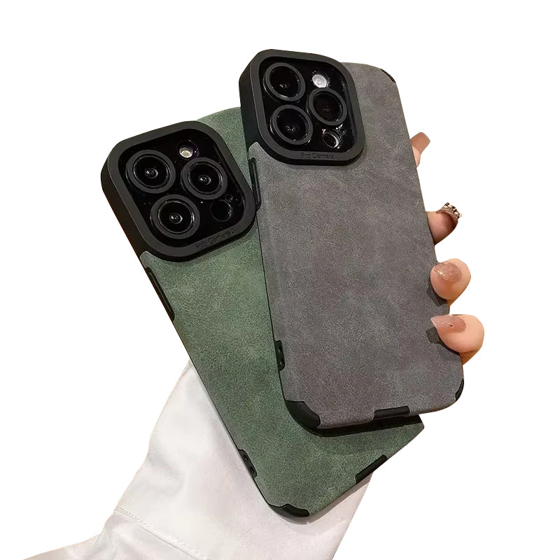 Luxury Apple iPhone Case, MagSafe Compatible, Camera Lens & Screen Protection, Ultra Thin, Shockproof, Magnetic Full All Around Cover – Fur Leather Case with Full Lens Protection for Stylish Premium Look