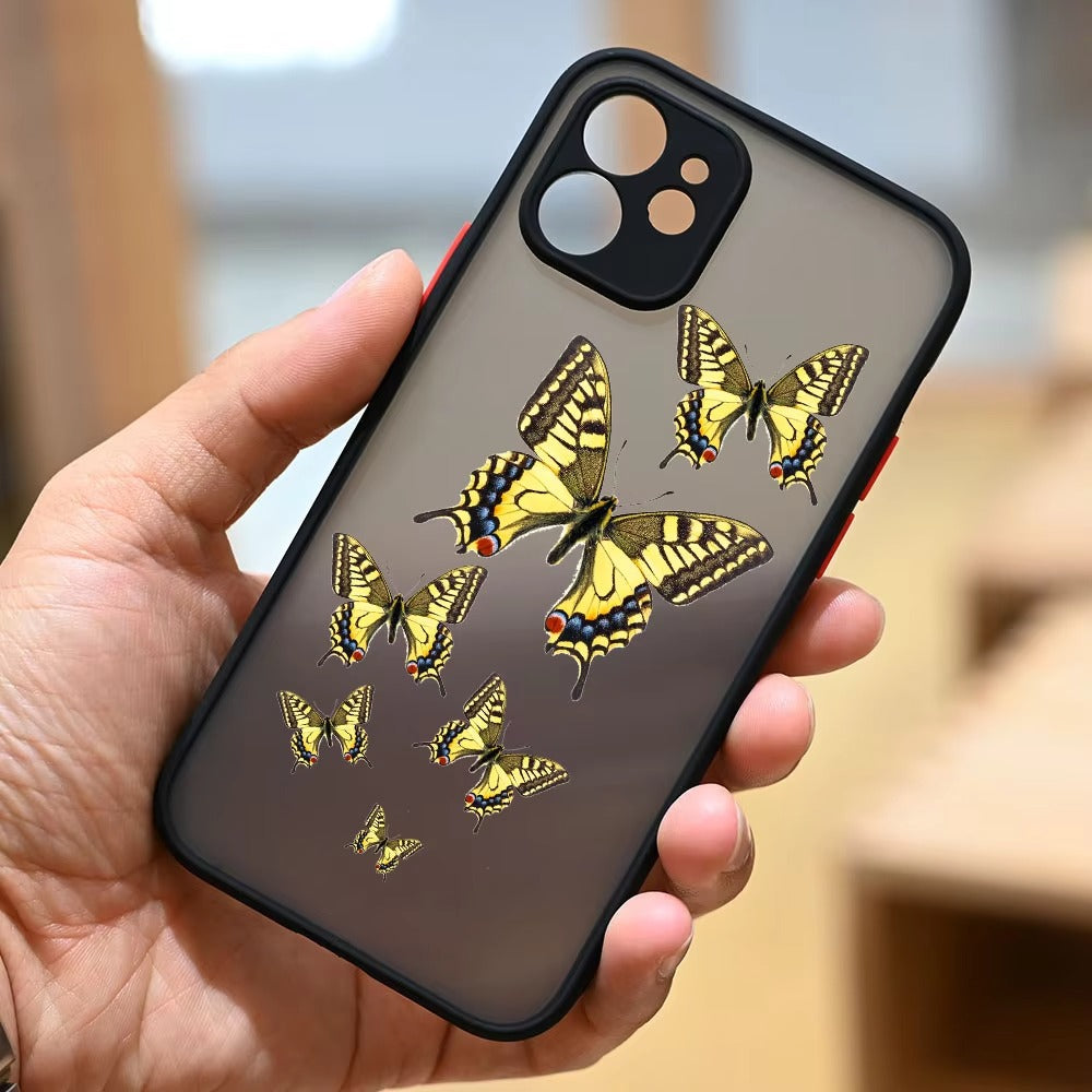 Luxury Apple iPhone Case, MagSafe Compatible, Camera Lens and Screen Protection, Ultra Thin, Shockproof, Magnetic, Full All Around Protection, Clear Butterfly Soft Cover