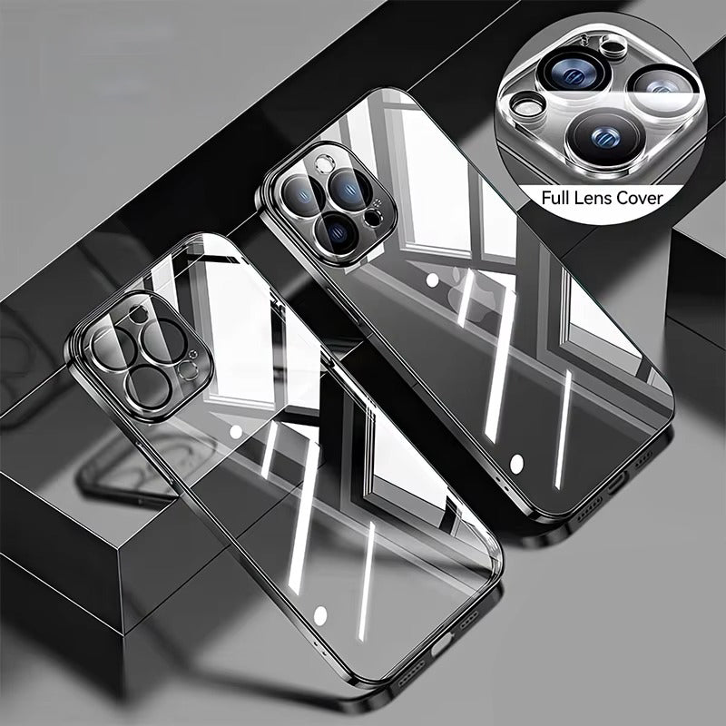 High Quality Apple iPhone Case, MagSafe Compatible, Camera Lens & Screen Protection, Ultra Thin, Shockproof, Magnetic Full All Around Cover – Transparent Soft TPU Case with Anti-Drop Protection & Camera Lens Guard