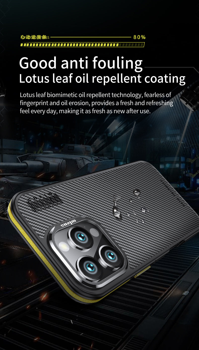 Premium 100% Aramid Fiber Kevlar iPhone Case – 600D Lightweight Compatible Ultra-Thin Protective Cover for iPhone Models