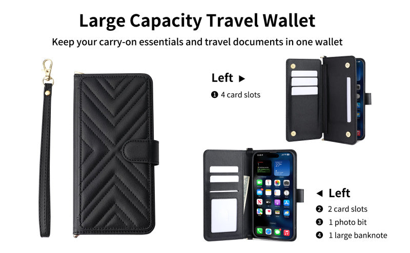 Luxury Crossbody Wallet iPhone Case – Fashion Shoulder Strap, Magnetic Closure, Card Holder and Premium Protection for iPhone