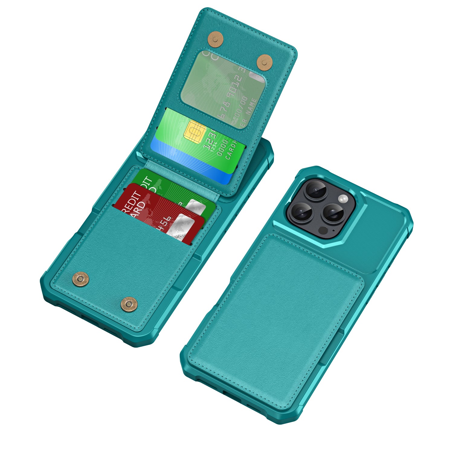 Premium Vertical Card Slot Wallet iPhone Case – Anti-Fall Stand Bracket, Stylish & Durable Protection | Case for iPhone