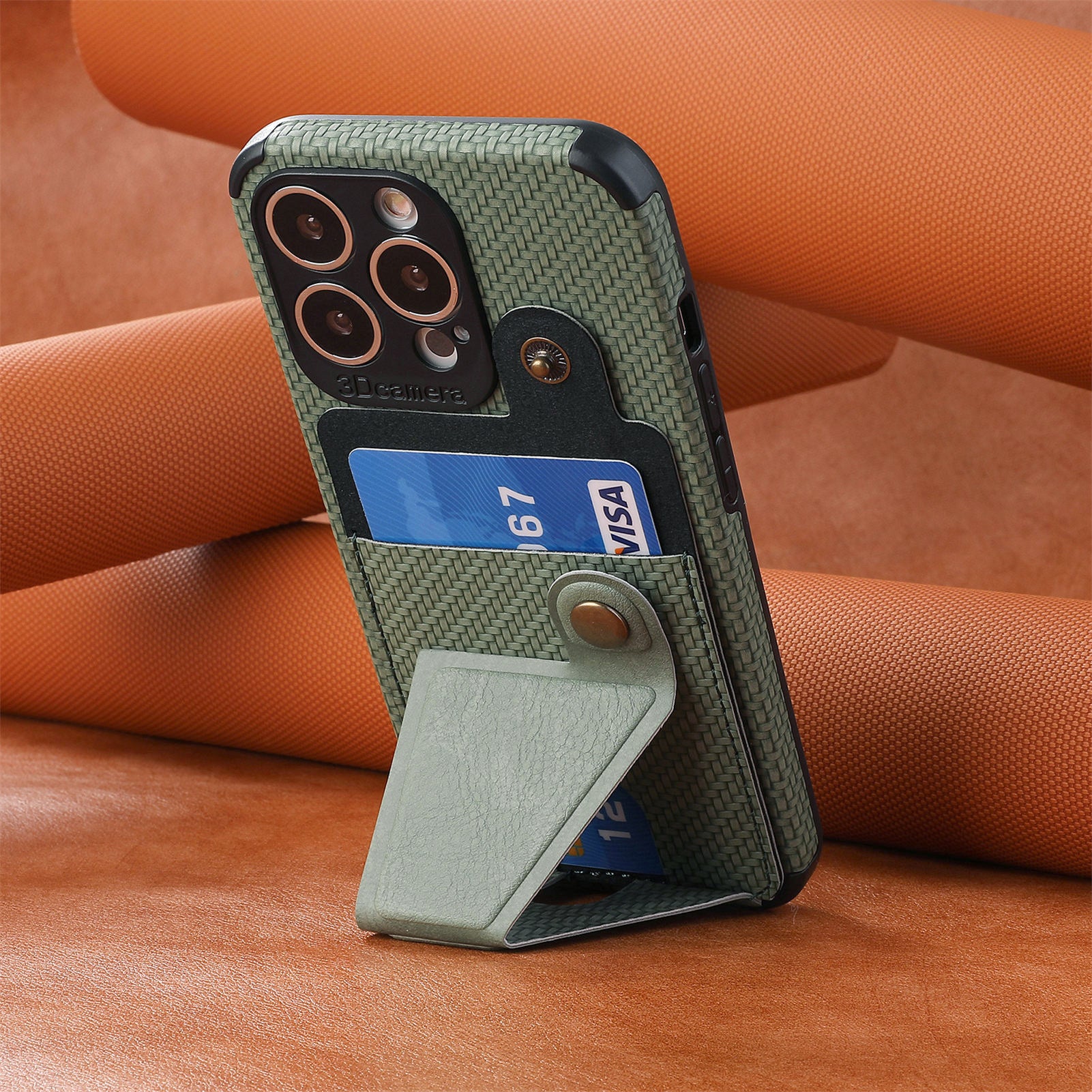 Carbon Fiber Wallet Flip iPhone Case – Premium Leather, Card Holder, Shockproof Protection Sleek & Durable Design for iPhone