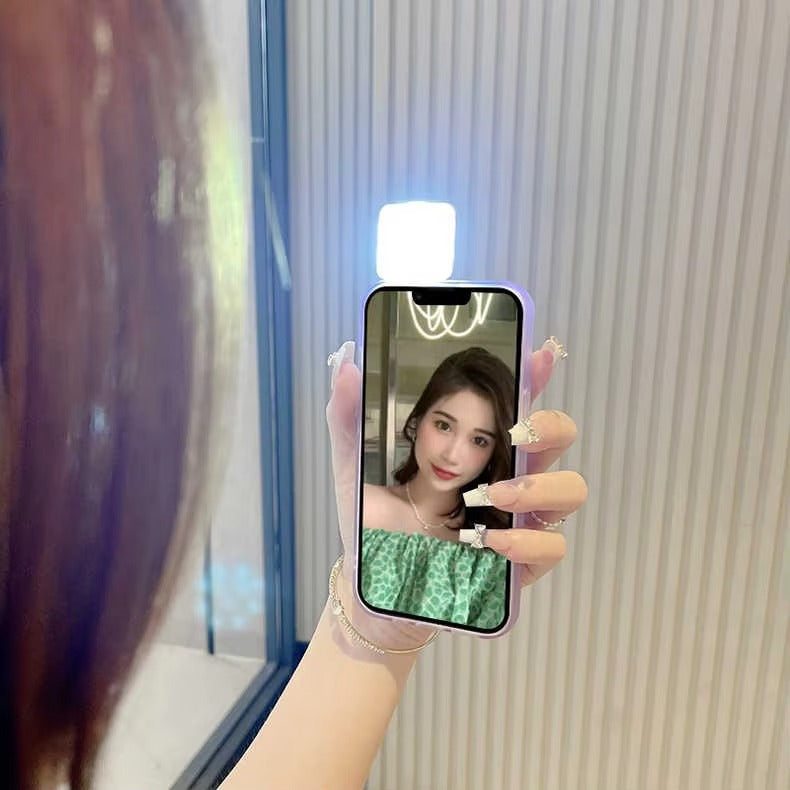 High Quality Apple iPhone Case, MagSafe Compatible, Camera Lens & Screen Protection, Ultra Thin, Shockproof, Magnetic Full All Around Cover – LED Selfie Beauty Flashlight Case