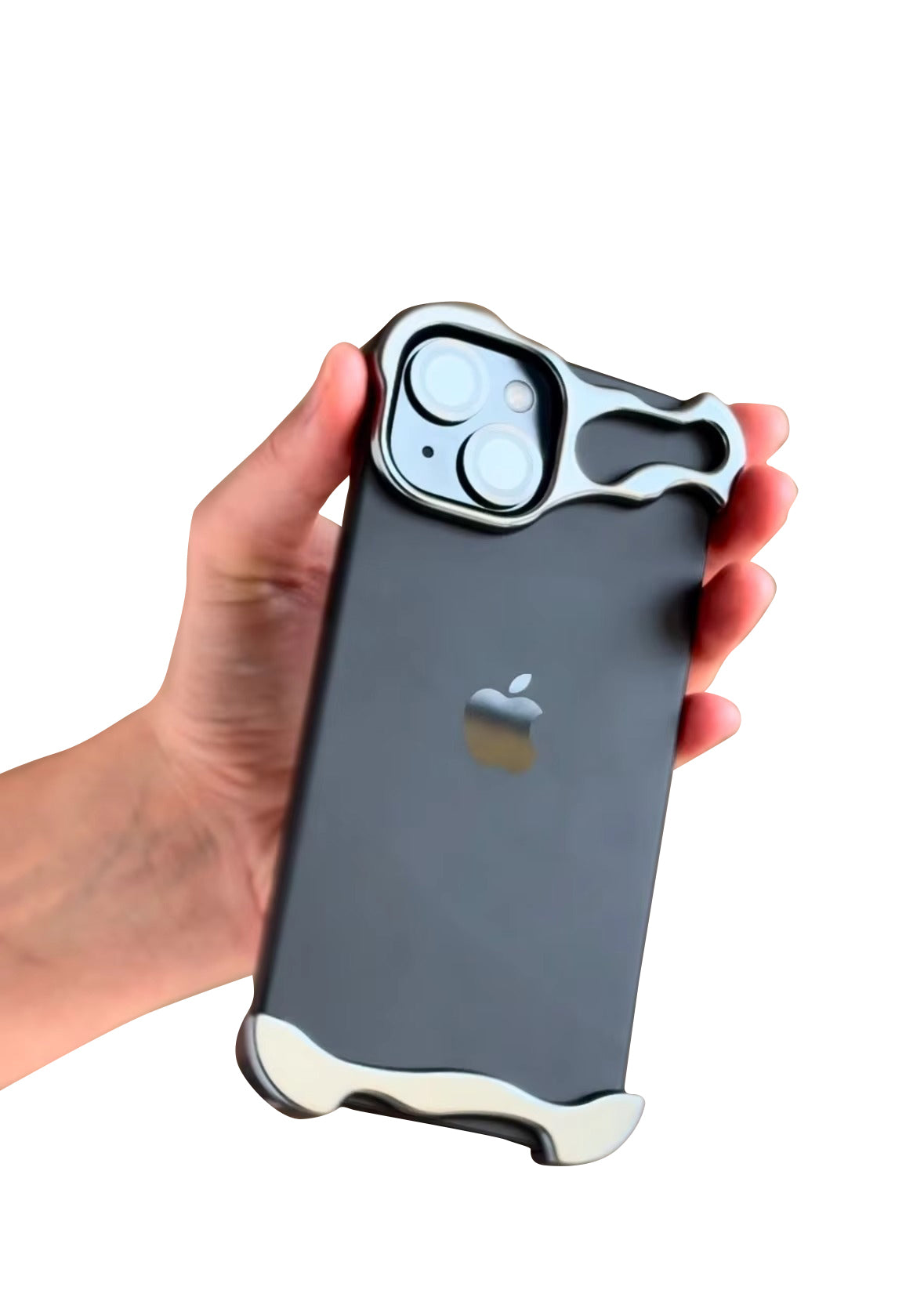 Luxury Apple iPhone Case, MagSafe Compatible, Camera Lens & Screen Protection, Ultra Thin, Shockproof, Magnetic Full All Around Cover – Irregular Aluminum Alloy Bumper Case with Metal Frame & Lens Film Protection