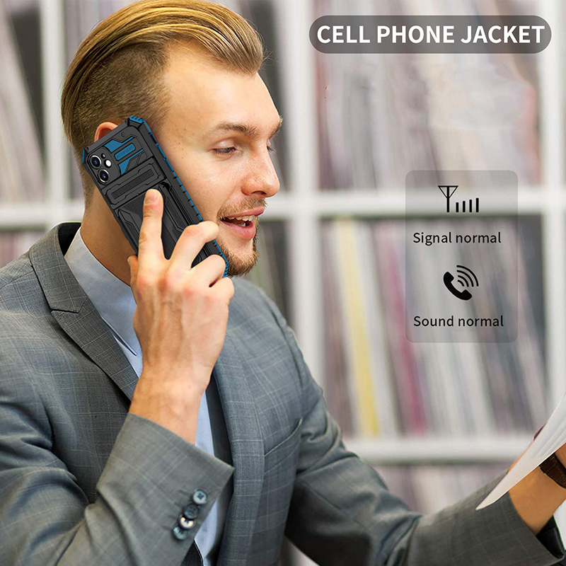 Shockproof Card Holder iPhone Case – Kickstand, Camera Protection, Durable Cover for iPhone Models