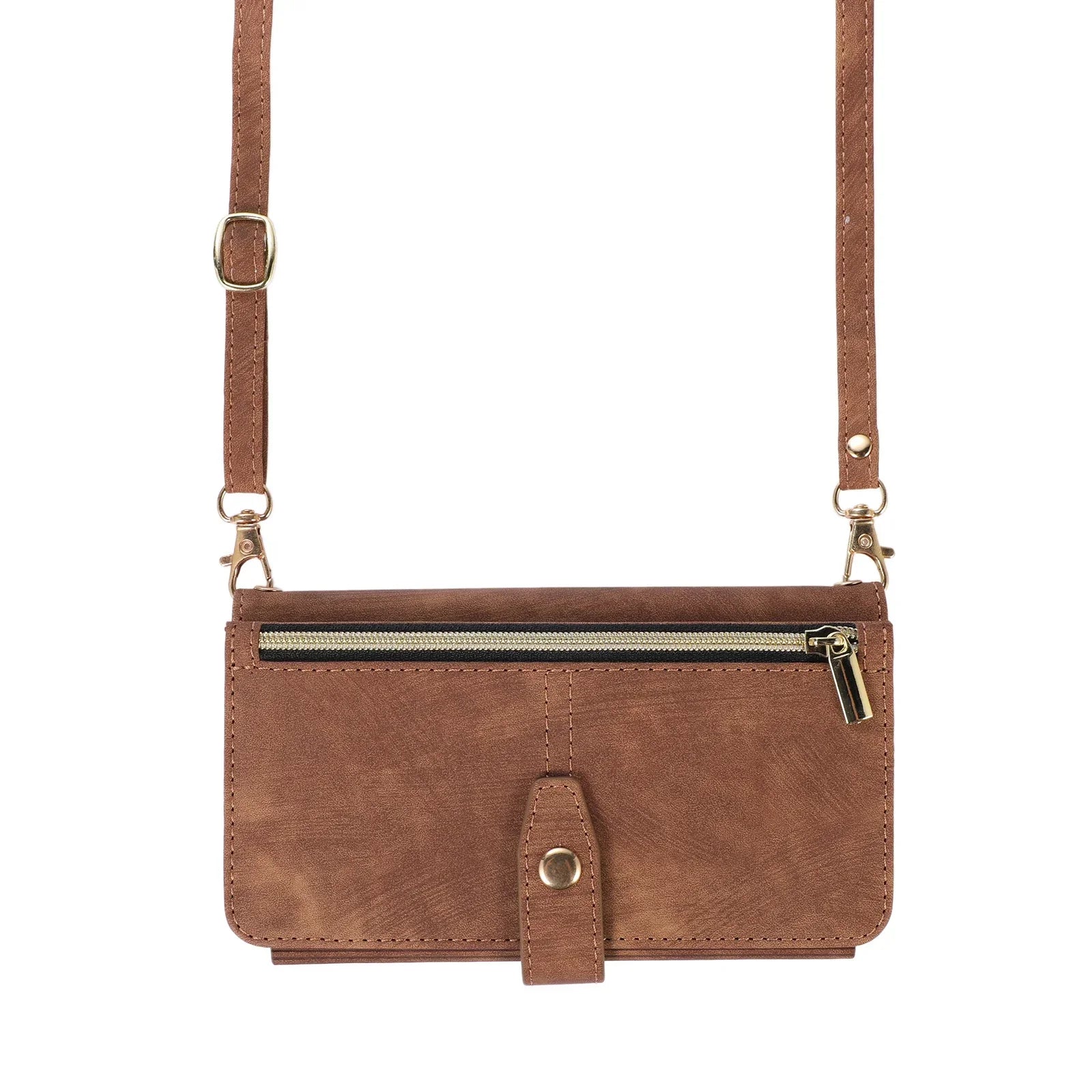 Luxury Crossbody Zipper Wallet iPhone Case – Leather Card Holder, Lanyard Strap, Closure Hands-Free Convenience for iPhone