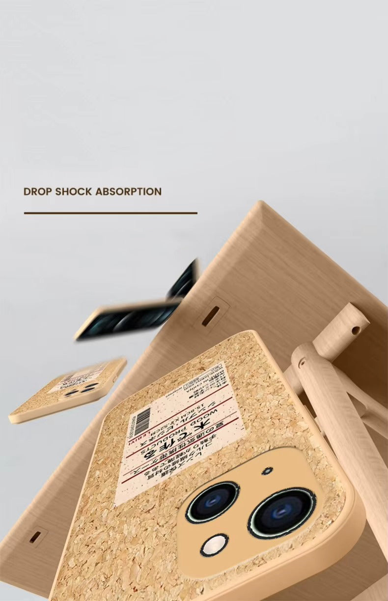 Luxury Apple iPhone Case, MagSafe Compatible, Camera Lens and Screen Protection, Ultra Thin, Shockproof, Magnetic, Full All Around Protection, Cork Wood Soft Cover