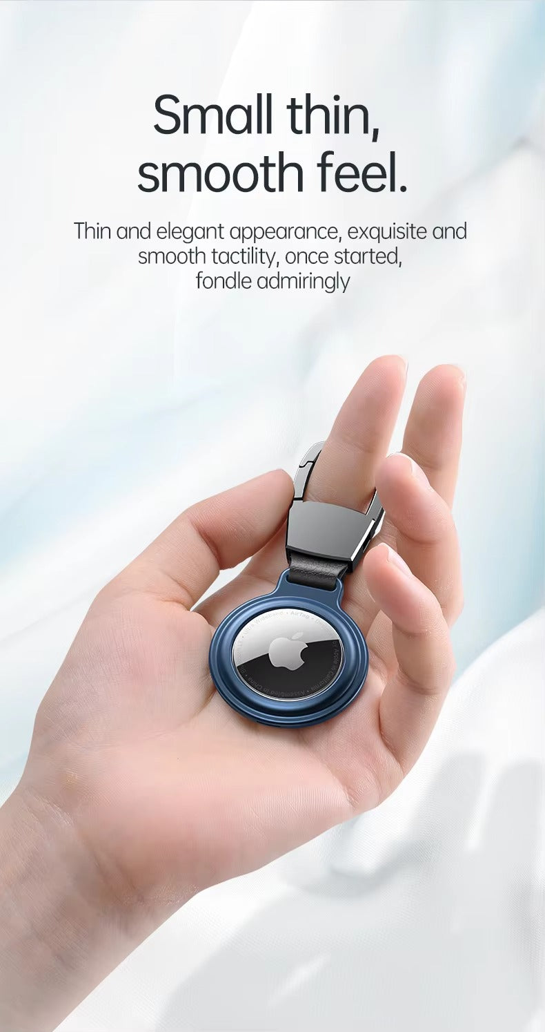 Premium Metal AirTag Case with Keychain – Magnetic Shockproof Anti-Scratch Protective Shell Cover, Durable Lightweight Aluminum Alloy Holder for Tracker