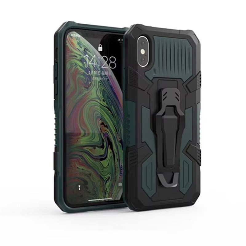 Robust Apple iPhone Case, MagSafe Compatible, Camera Lens & Screen Protection, Ultra Thin, Shockproof, Magnetic Full All Around Cover – Heavy Duty Belt Clip Case with Kickstand & Hard Rubber Back