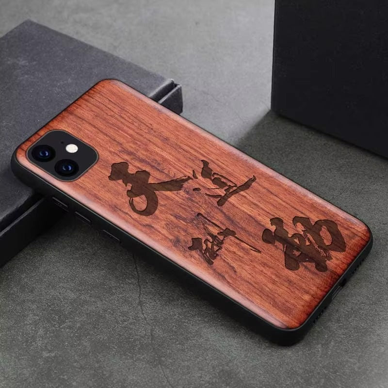 Premium Apple iPhone Case, MagSafe Compatible, Camera Lens Protection, Screen Protection, Ultra Thin, Real Wood Cover