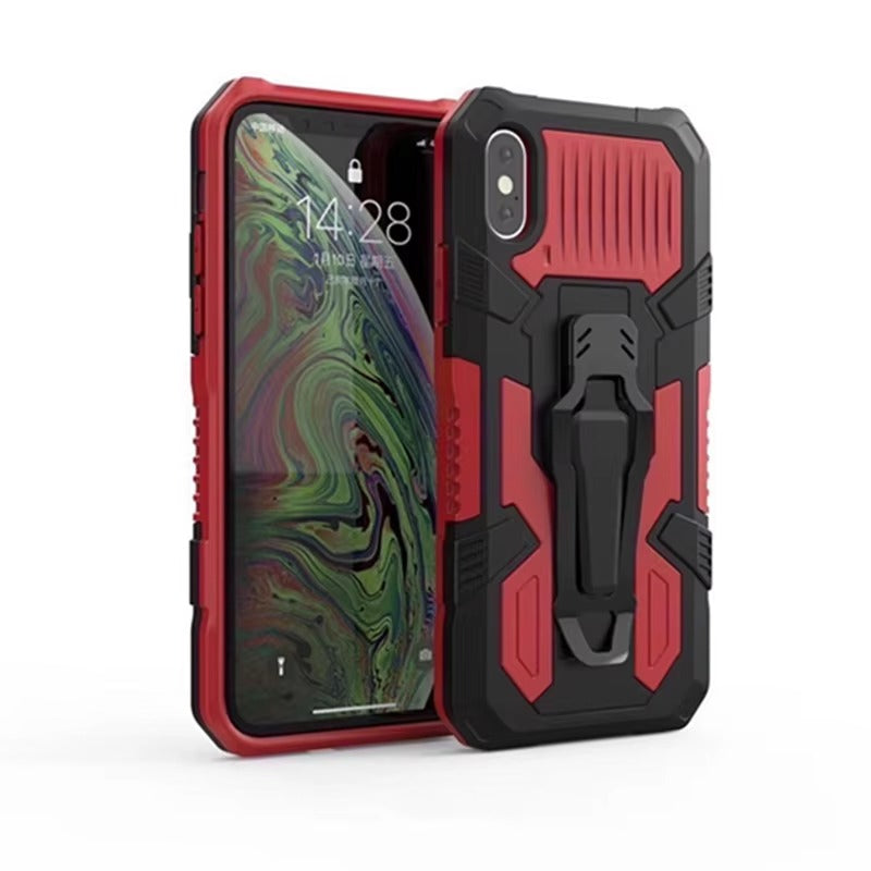 Robust Apple iPhone Case, MagSafe Compatible, Camera Lens & Screen Protection, Ultra Thin, Shockproof, Magnetic Full All Around Cover – Heavy Duty Belt Clip Case with Kickstand & Hard Rubber Back