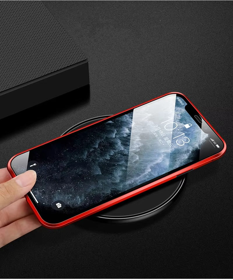 Premium Apple iPhone Case Compatible Camera Lens & Screen Protector Ultra Thin Shockproof Magnetic Full All Around Protection