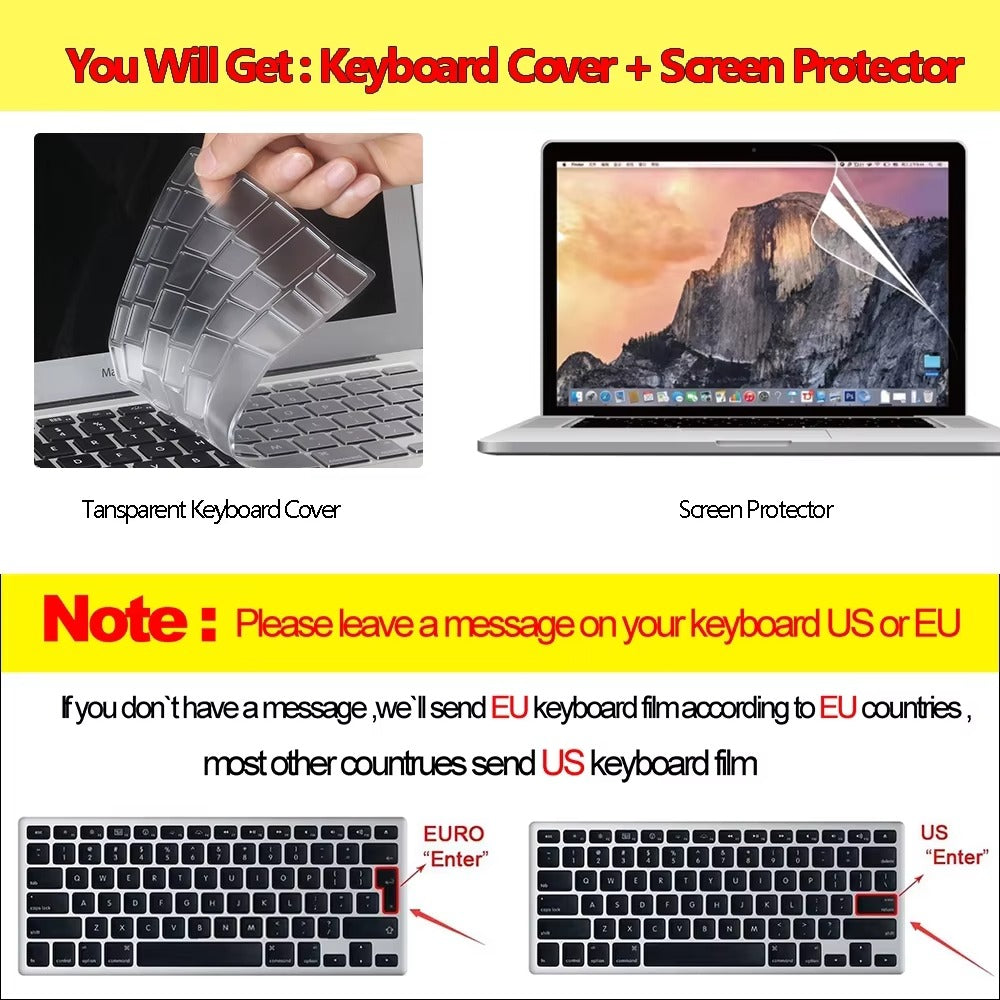 Premium Creative Picture Case for MacBook Air and Pro – Stylish Protective Cover for 13, 14, 15.3, 16 Inch Laptops, Compatible with M1, M2 Chip Devices