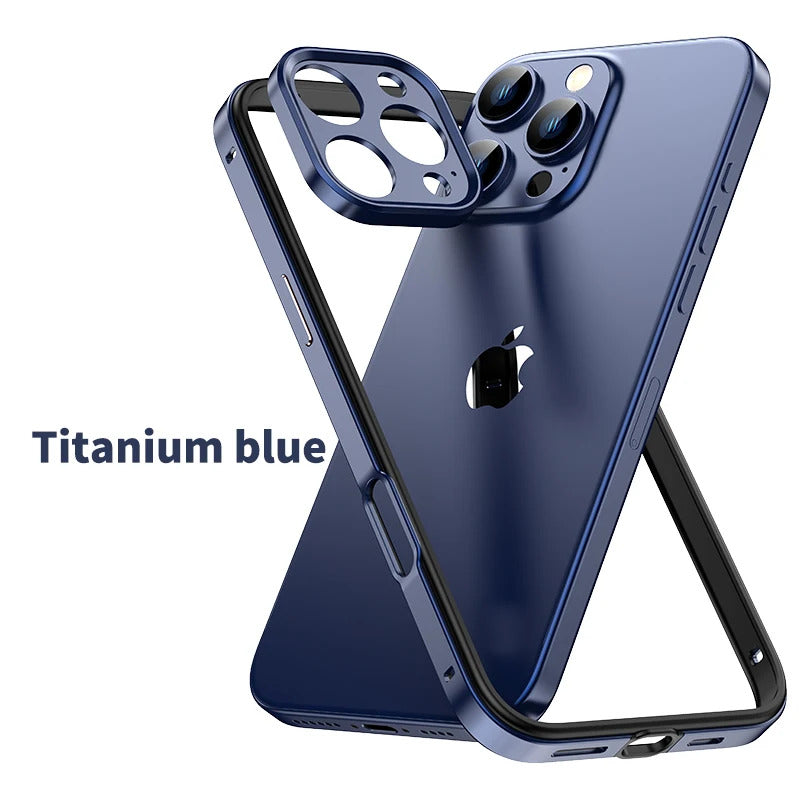 Luxury Hybrid Metal iPhone Case - Camera Protection, Silicone Frame, Aluminum Heat-Dissipating Bumper, | Case for iPhone