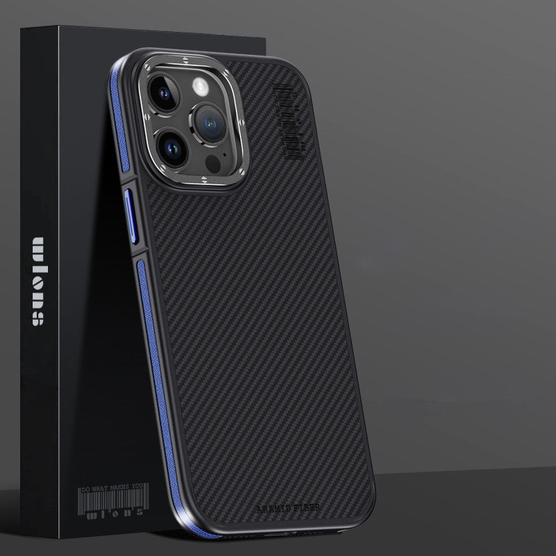 Premium 100% Aramid Fiber Kevlar iPhone Case – 600D Lightweight Compatible Ultra-Thin Protective Cover for iPhone Models