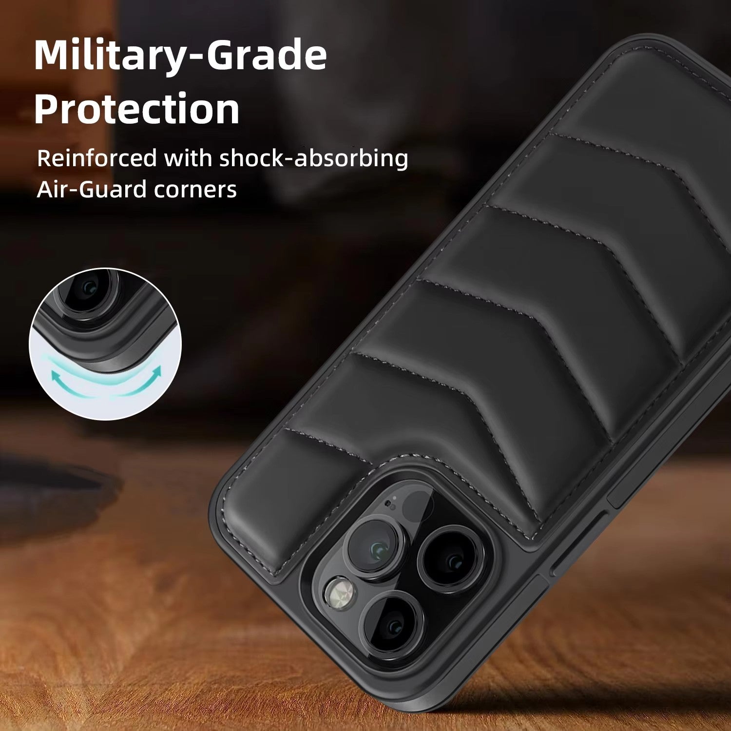 Premium MagSafe Leather iPhone Case – Magnetic Wireless Charging, Card Holder Wallet, Shockproof Protection, Sleek Design for iPhone Models