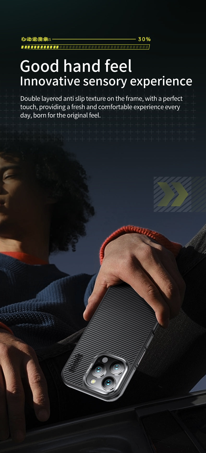 Premium 100% Aramid Fiber Kevlar iPhone Case – 600D Lightweight Compatible Ultra-Thin Protective Cover for iPhone Models