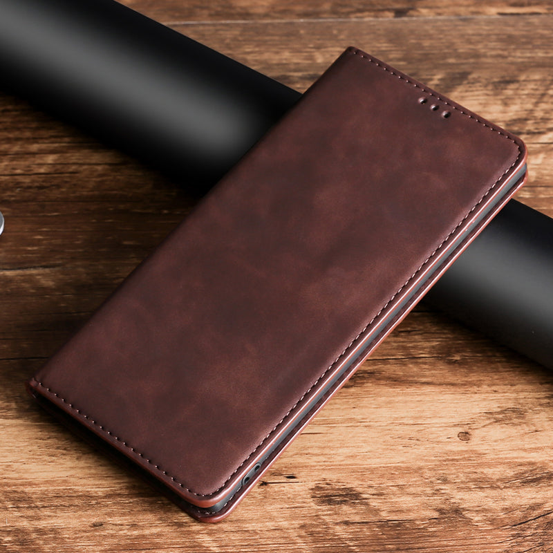 Luxury Magnetic Leather Flip iPhone Case – Premium Wallet Cover with Card Slots, and Magnetic Closure for iPhone Models