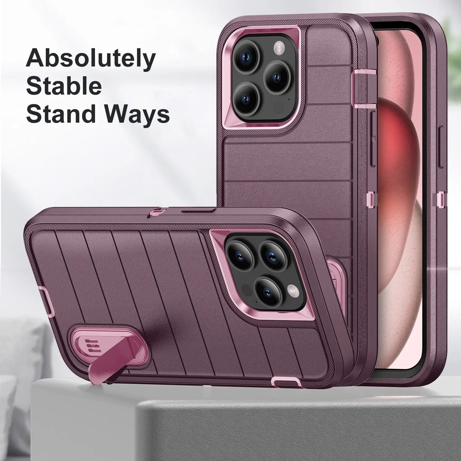 Heavy-Duty Shock Absorption iPhone Case – Full-Body Protective Silicone Rubber Cover for iPhone Models