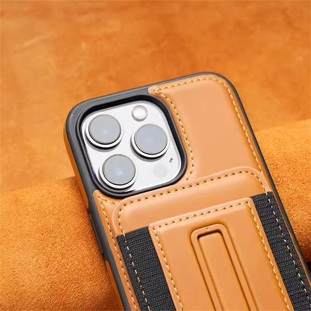 Luxury Detachable Wallet Leather iPhone Case – Magnetic Card Slot, Shockproof Protection, Hollow Logo Back Cover, Premium Design for iPhone Models