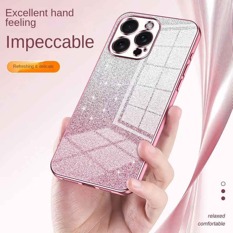 Premium Glitter Electroplated Apple iPhone Case, MagSafe Compatible, Ultra Thin Magnetic Shockproof Full Protection Cover