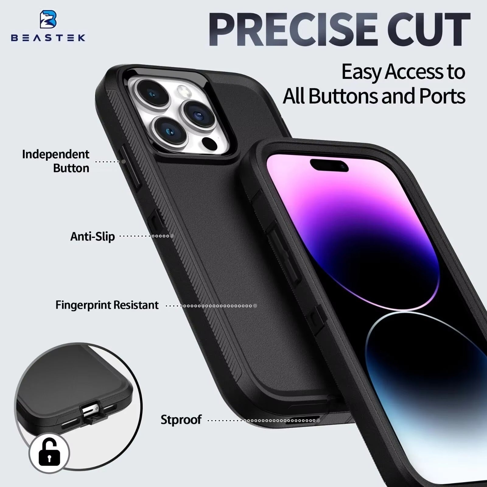 Robust Apple iPhone Case, MagSafe Compatible, Camera Lens & Screen Protection, Ultra Thin, Shockproof, Magnetic Full All Around Cover – Slide Belt Clip Holster Case with Kickstand Holder & Heavy Duty Back Protection