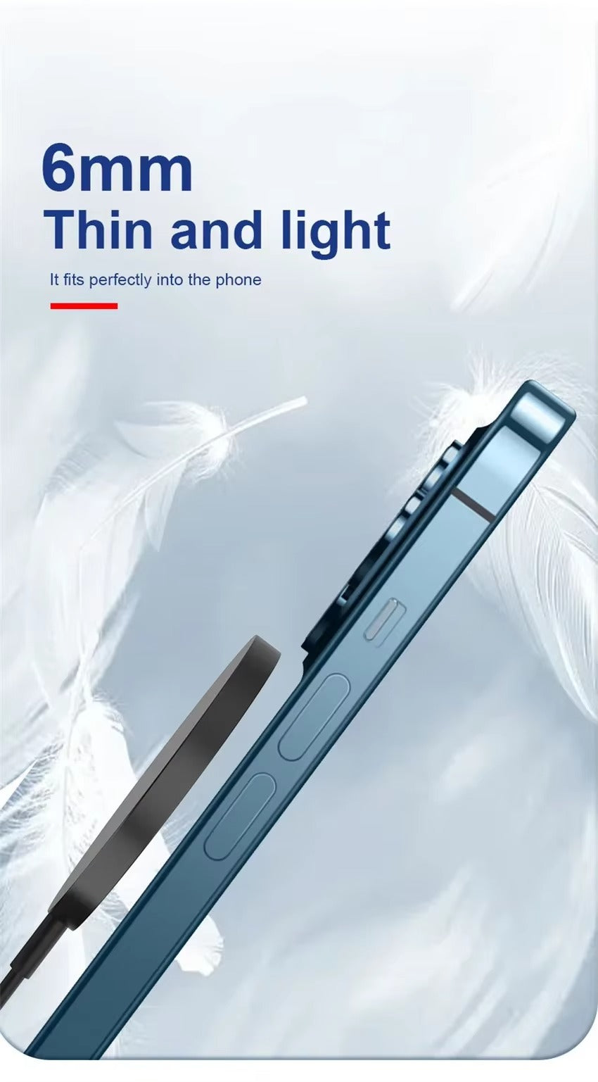 Premium Magnetic Wireless Charger Pad 30W Fast Charging – USB-C & USB-A Dual Input, Strong Magnetic Hold, Case-Friendly, Ultra-Thin Design for Phones