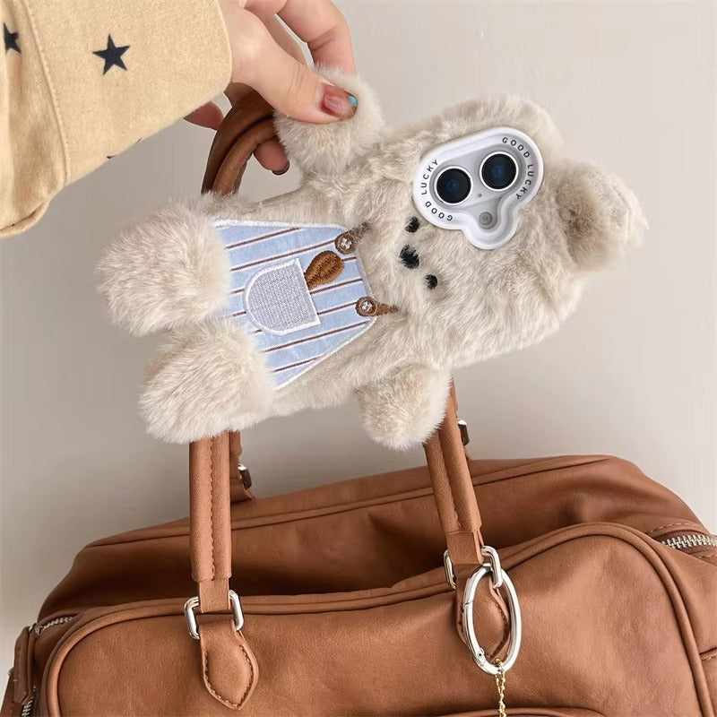 Luxury Apple iPhone Case, MagSafe Compatible, Camera Lens and Screen Protection, Ultra Thin, Shockproof, Magnetic, Full All Around Protection, Fluffy Rabbit Fur Cover