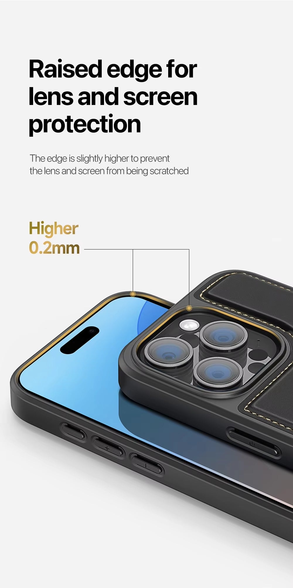 Premium Apple iPhone Case, MagSafe Compatible, Camera Lens and Screen Protection, Ultra Thin, Shockproof, Magnetic, Full All Around Protection, 3-in-1 Business Card Cover