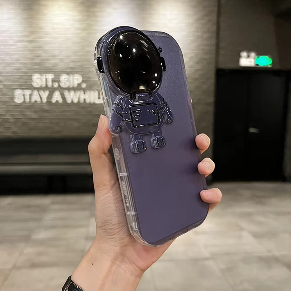 Premium Apple iPhone Case, MagSafe Compatible, Camera Lens and Screen Protection, Ultra Thin, Shockproof, Magnetic, Full All Around Protection, Astronaut Stand Clear Cover