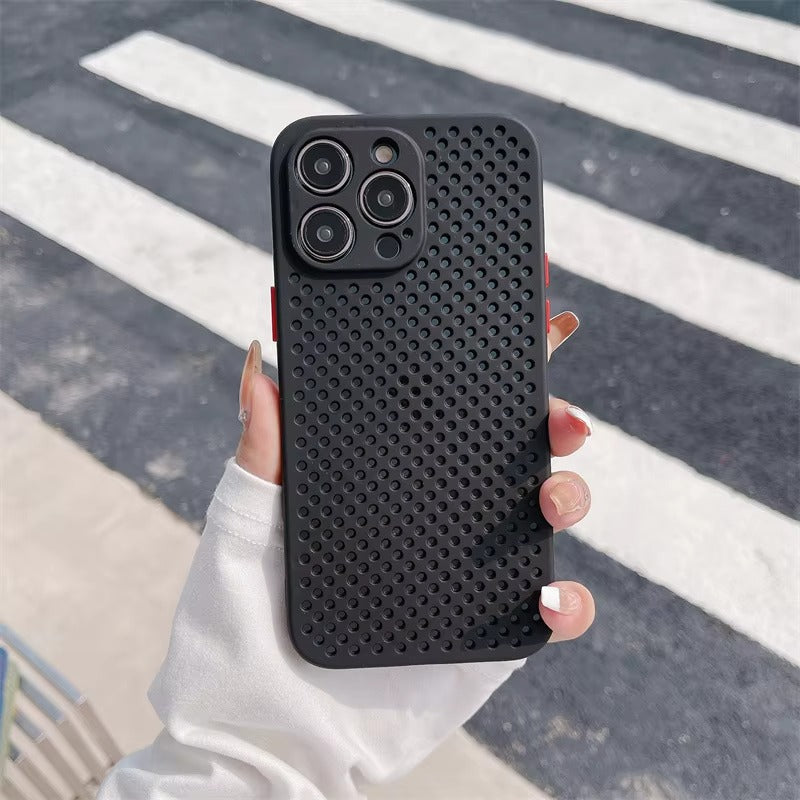 Luxury Apple iPhone Case, MagSafe Compatible, Camera Lens & Screen Protection, Ultra Thin, Shockproof, Magnetic Full All Around Cover – Hollow Soft Case with Heat Dissipation Design & Plain Color Ultra Thin Finish