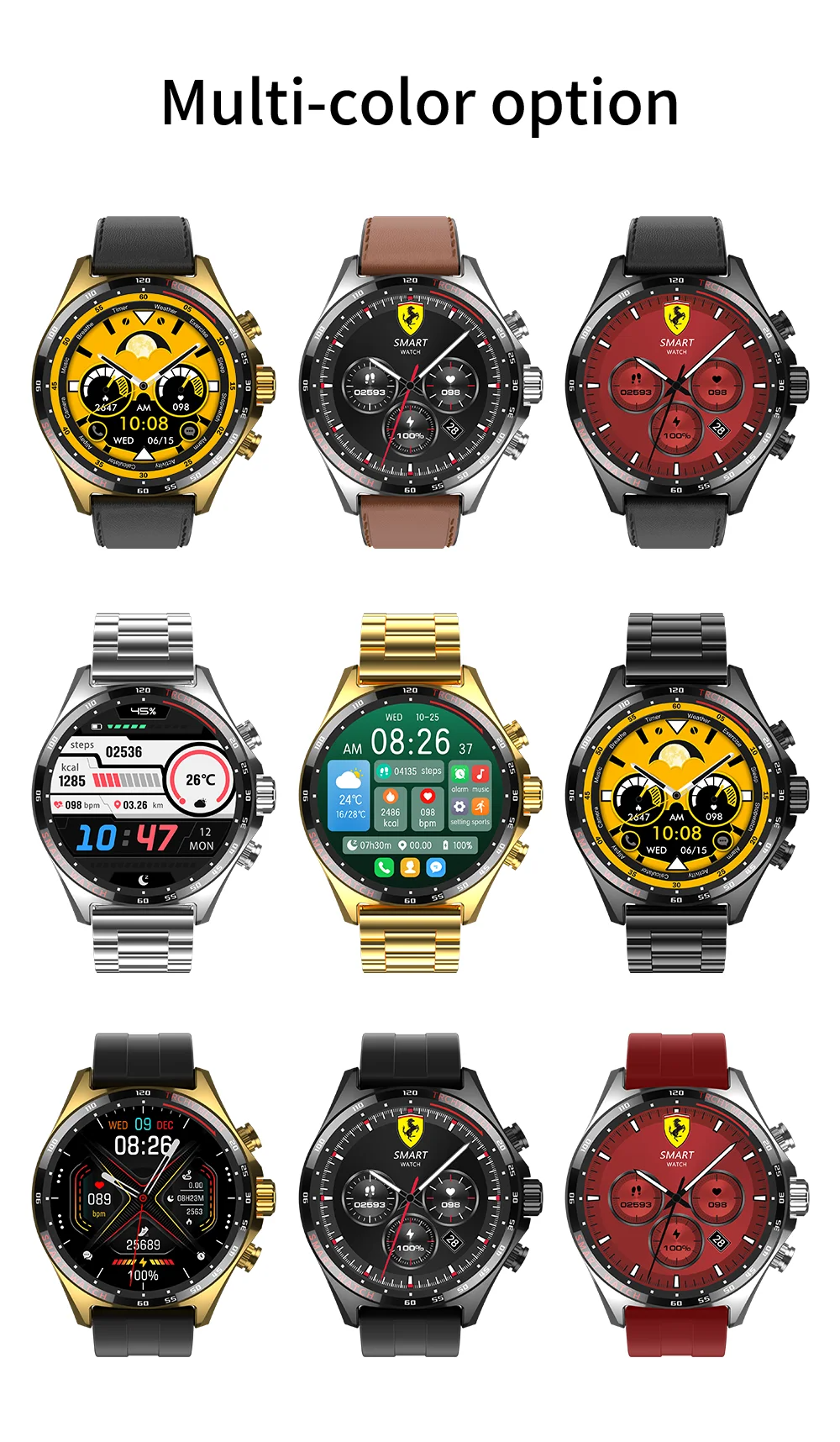 Robust Outdoor Smartwatch for iPhone – NFC Access Control, GPS Positioning, Compass, 400mAh Battery, IP68 Waterproof