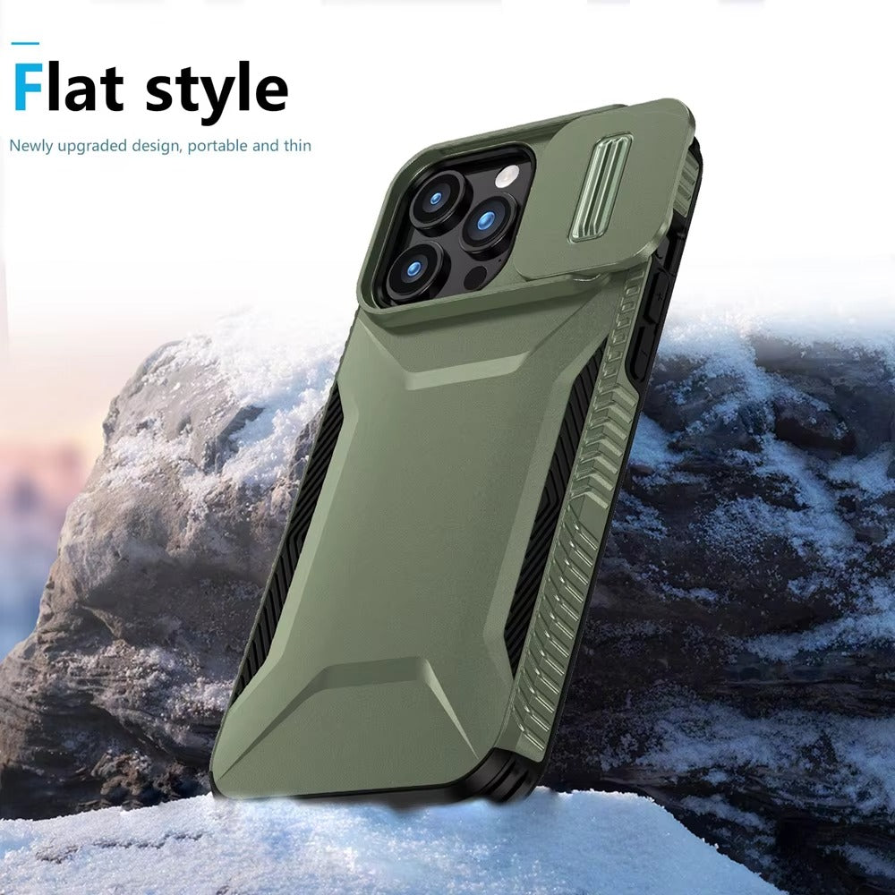 Robust Apple iPhone Case MagSafe Compatible, Camera Lens & Screen Protection, Cover with Slide Lens Armor Shell