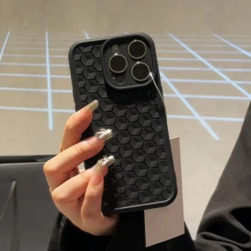 High Quality Apple iPhone Case, MagSafe Compatible, Camera Lens & Screen Protection, Ultra Thin, Shockproof, Magnetic Full All Around Cover – Mesh Honeycomb Silicone Case with Breathable Cooling & Heat Dissipation Design