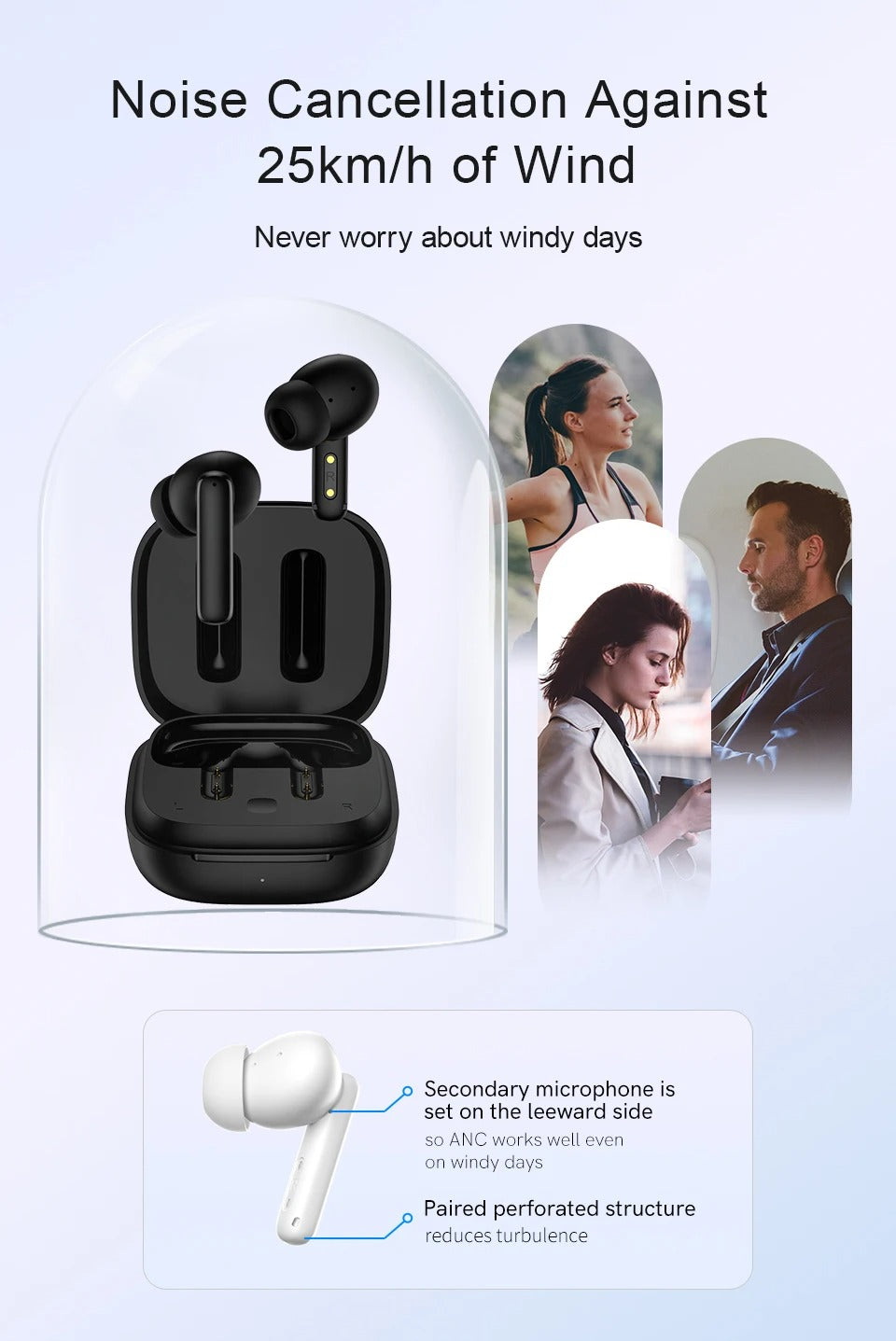 High-Quality ANC Bluetooth 5.3 Earbuds for iPhone – Headphones with 4 Mics, ENC Noise Reduction, Calling for Music & Work