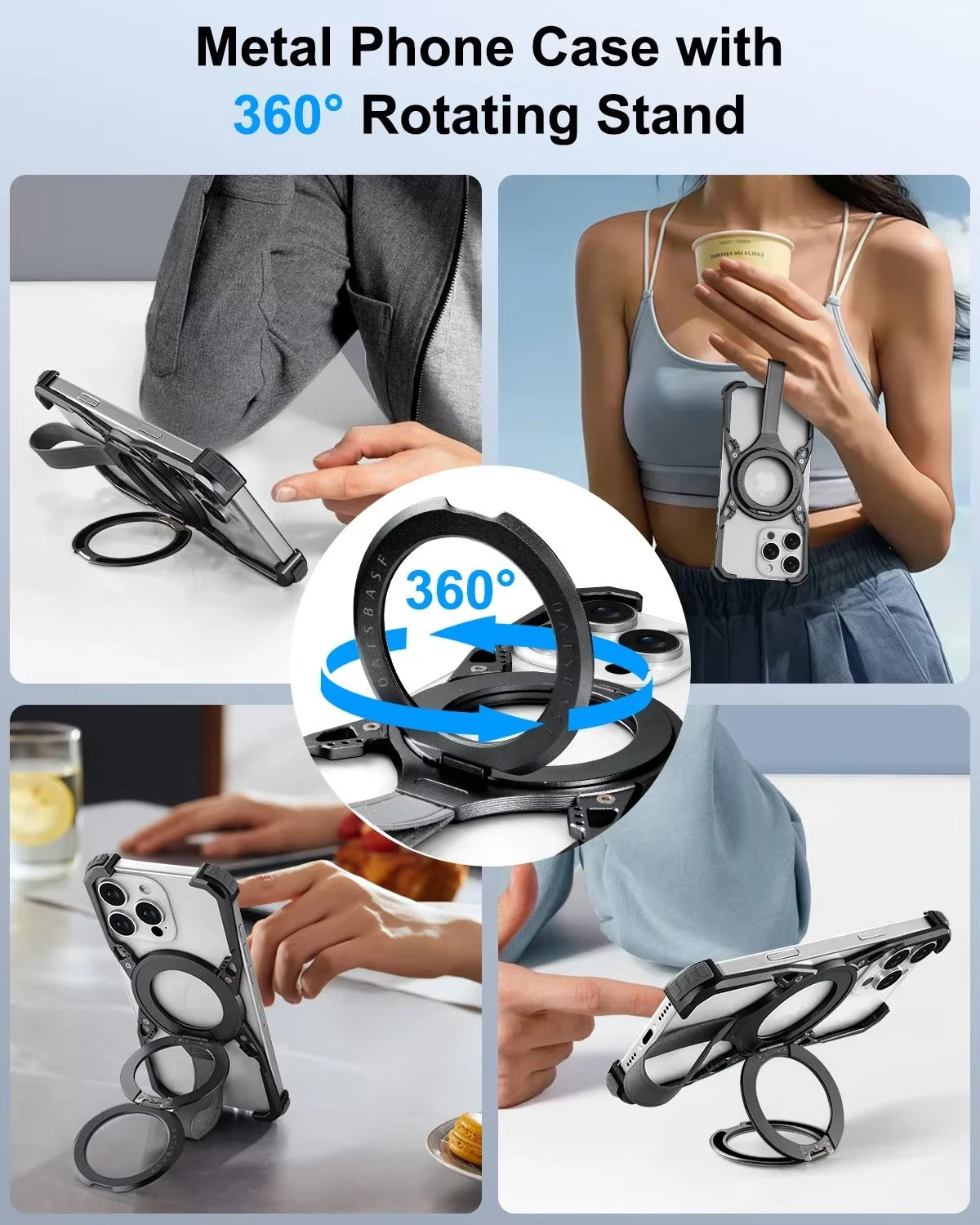 Premium Apple iPhone Case Camera Lens & Screen Protection, Ultra Thin Shockproof Magnetic Full All Around Protection Cover