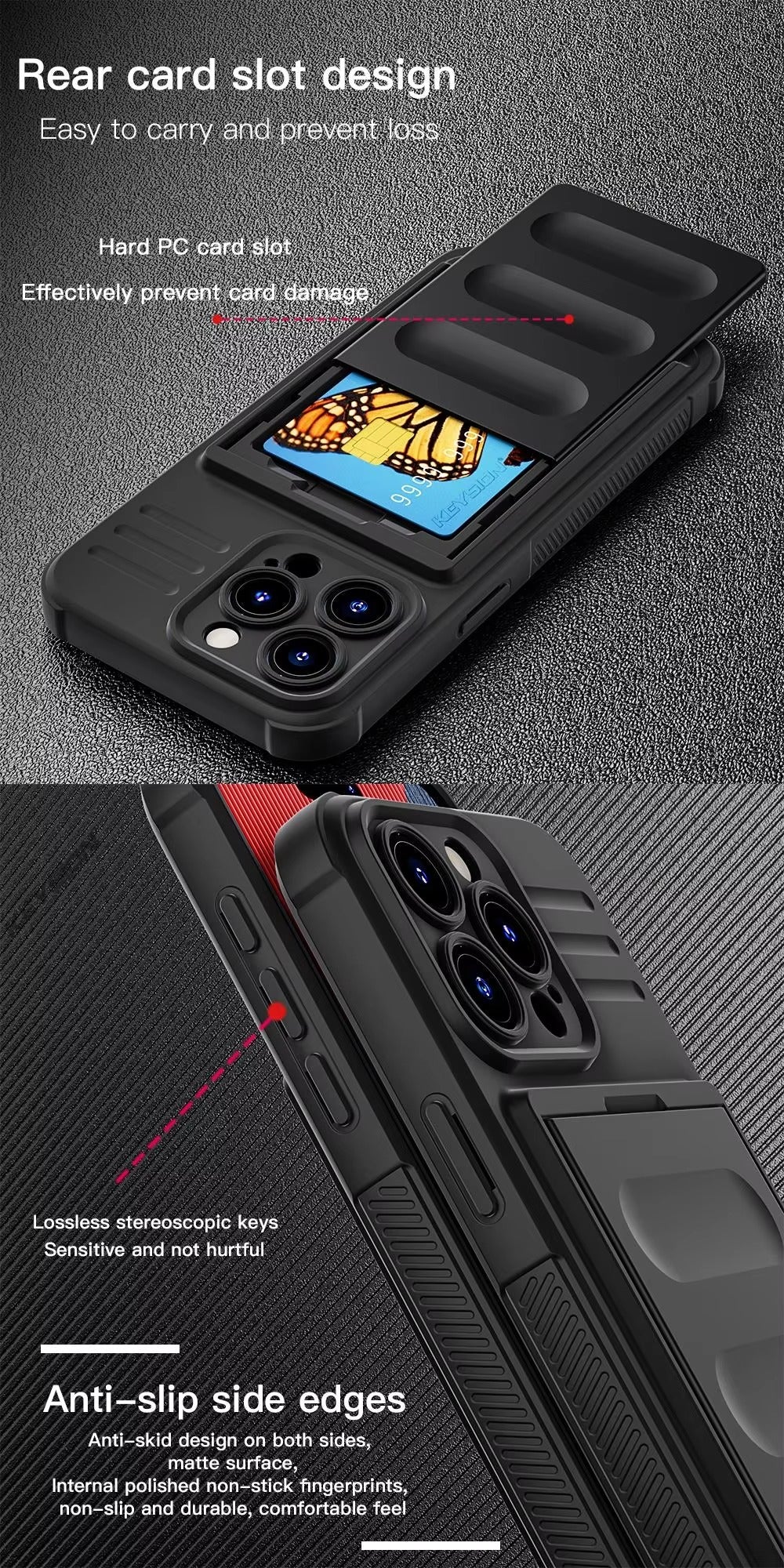 Robust Apple iPhone Case, MagSafe Compatible, Camera Lens and Screen Protection, Ultra Thin, Shockproof, Magnetic, Full All Around Protection, Slide Card Armor Cover