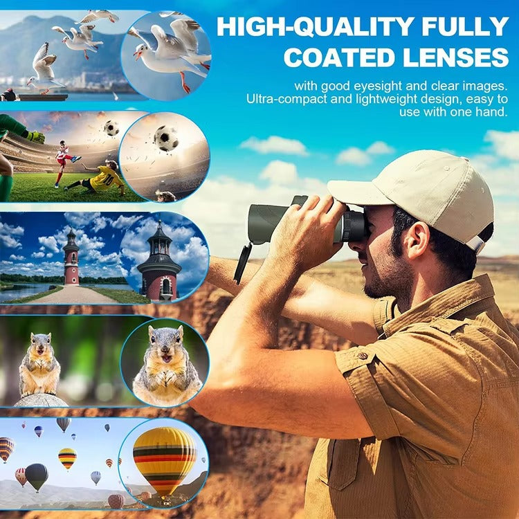 High Quality Portable Zoom HD Telescope – Foldable 5000M Long-Range Mini Monocular for Hunting, Sports, Camping