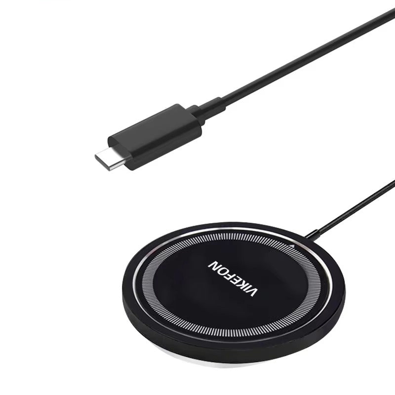 Premium Magnetic Wireless Charger Pad 30W Fast Charging – USB-C & USB-A Dual Input, Strong Magnetic Hold, Case-Friendly, Ultra-Thin Design for Phones