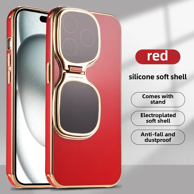 Premium Apple iPhone Case, MagSafe Compatible, Camera Lens and Screen Protection, Ultra Thin, Shockproof, Magnetic, Full All Around Protection, Fold Lens Stand Holder Cover