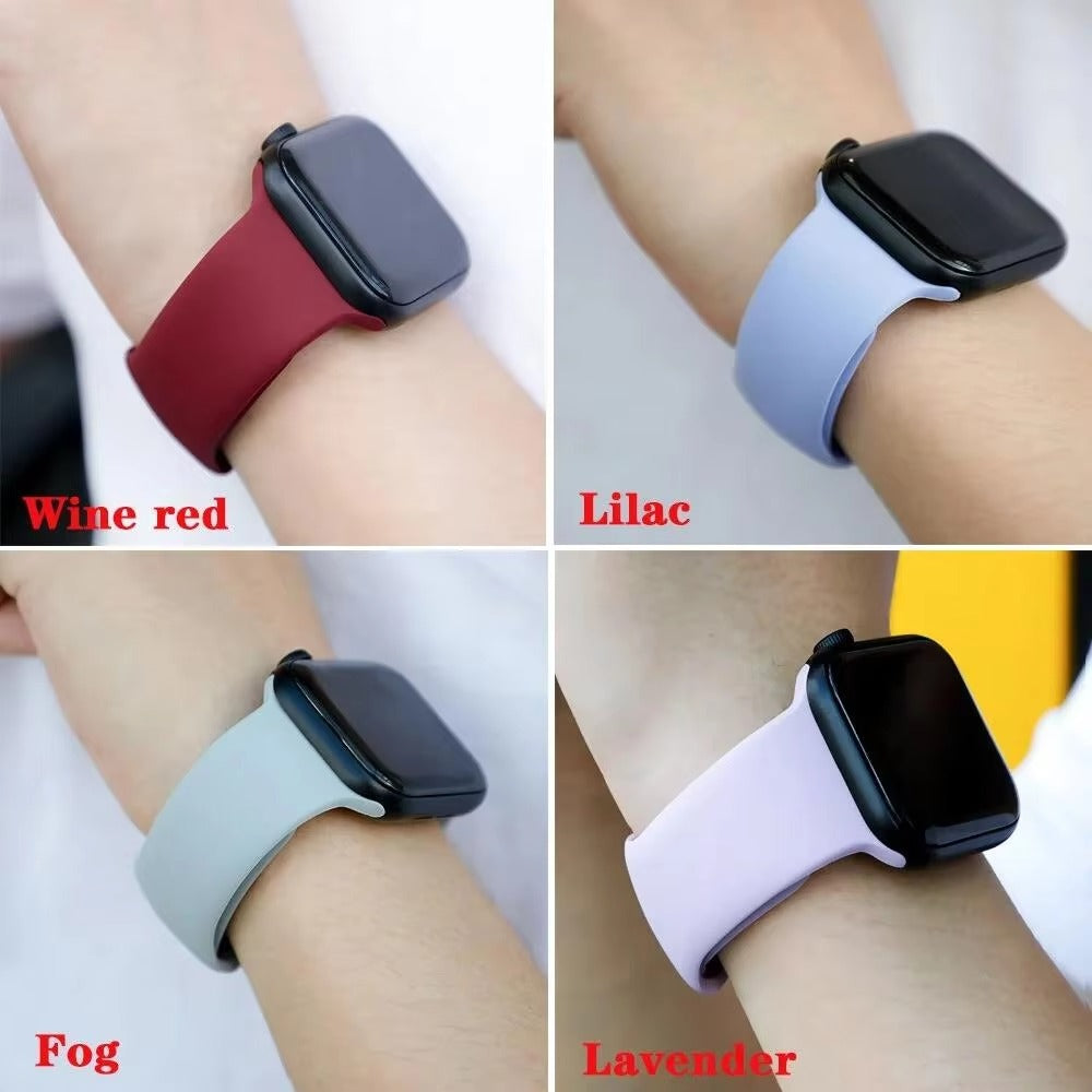 Premium Silicone Smartwatch Band – Soft Replacement Strap with 316L Steel Clasp, Adjustable Sizes for 38mm to 49mm Watches