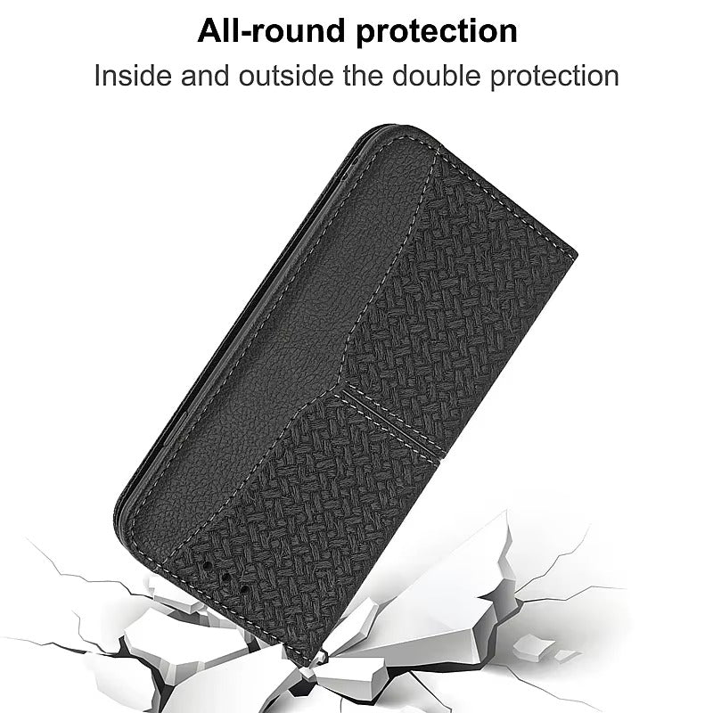 Luxury Apple iPhone Case, MagSafe Compatible, Camera Lens and Screen Protection, Ultra Thin, Shockproof, Magnetic, Full All Around Protection, Classic Leather Flip Cover
