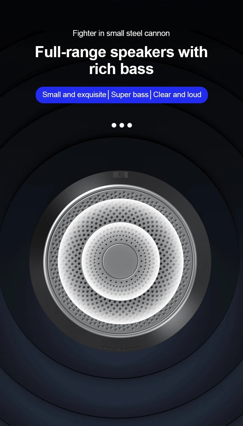 Premium RGB Bluetooth Speaker – Portable Wireless Mini Subwoofer with HiFi Stereo Sound, 360° Surround, TWS Pairing, TF Card, Long Battery Life