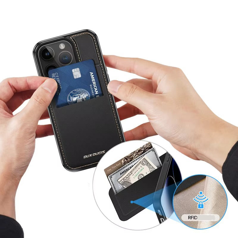 Luxury Apple iPhone Case, MagSafe Compatible, Camera Lens and Screen Protection, Ultra Thin, Shockproof, Magnetic, Full All Around Protection, PU Leather Business Cover