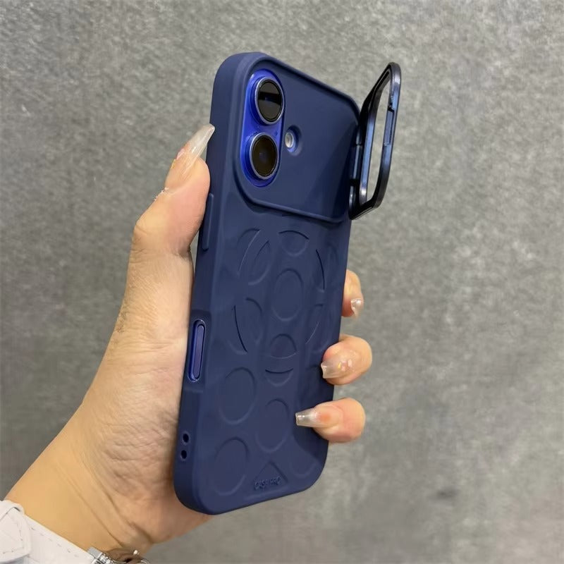 Premium Apple iPhone Case, MagSafe Compatible, Camera Lens & Screen Protection, Ultra Thin, Shockproof, Magnetic Full All Around Cover – Foldable Camera Stand Case with Wrist Strap & Magnetic Bracket