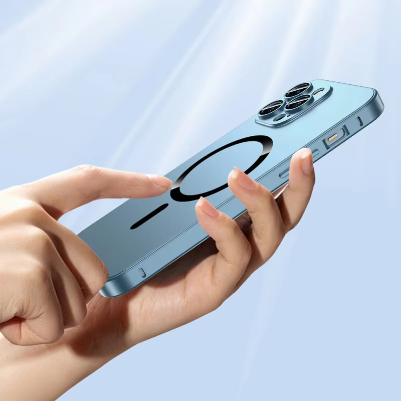 Luxury Apple iPhone Case, MagSafe Compatible, Camera Lens & Screen Protection, Ultra Thin, Shockproof, Magnetic Full All Around Cover – Metal Frame Case with Aluminum PC Back Panel for Sleek Durable Protection