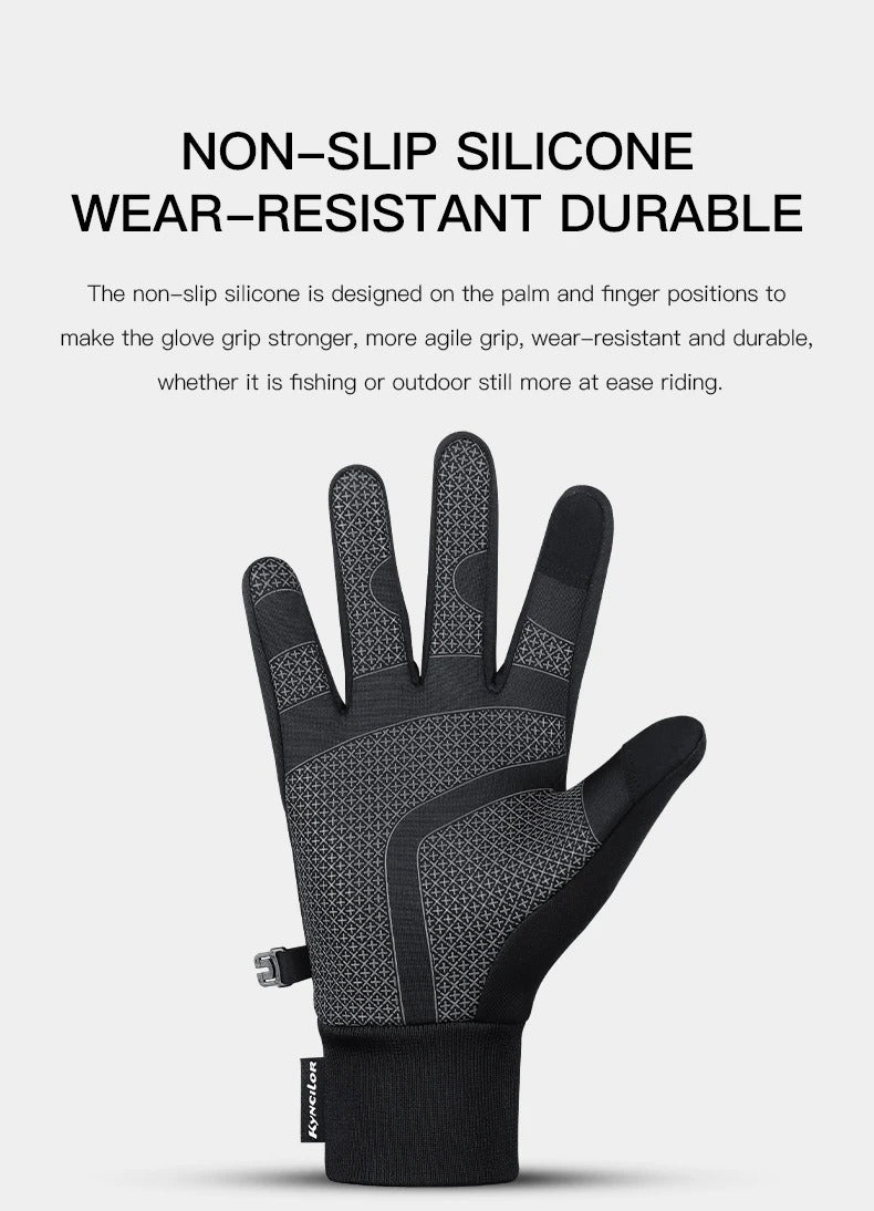 High Performance Winter Cycling Gloves – Waterproof Touchscreen Thermal Gloves, Windproof, Anti-Slip Grip, 3M Insulated, Unisex Sports Riding Gloves S-XL