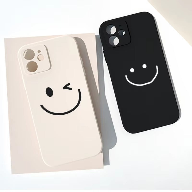 Premium Apple iPhone Case, MagSafe Compatible, Camera Lens and Screen Protection, Ultra Thin, Shockproof, Magnetic, Full All Around Protection, Smile Face Couple Cover